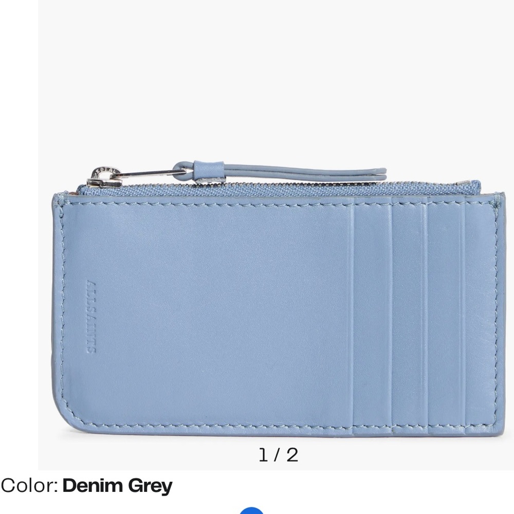 AllSaints Tan Leather Card Holder